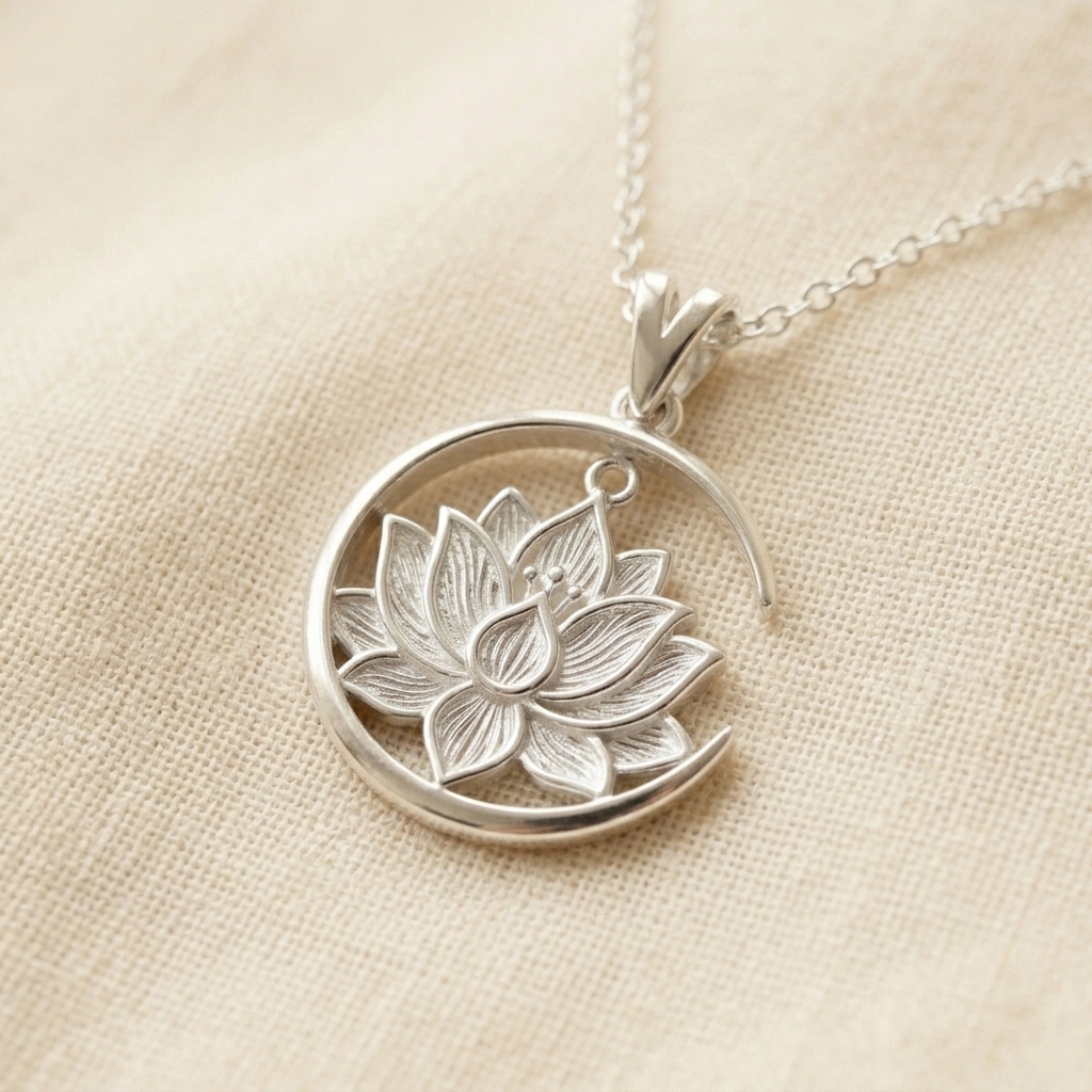 Silver Lotus Pendant
